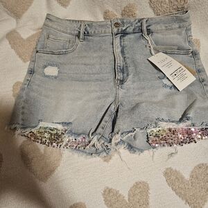 Risen size 1xl sequin pockets shorts NWT